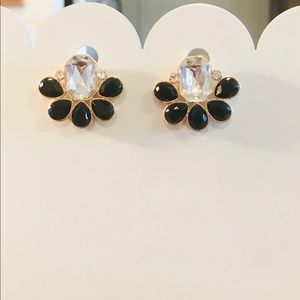 Gorgeous Black & Crystal Fashion Earrings